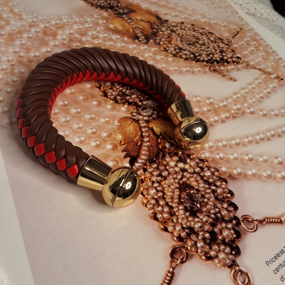 Very boho BCBG Max Azaria braided open cuff NWOT - Picture 2 of 12